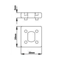 64-015-0 MODULAR SOLUTIONS PANEL CLAMP 5MM SPACER FOR 64-010-0